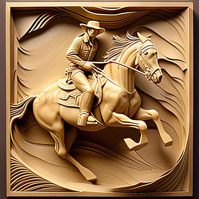 3D model Platt Powell Rider American artist (STL)